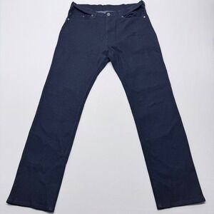 MTailor Mens Dark Wash Straight Leg Stretch Denim Jeans 34x31 Indigo